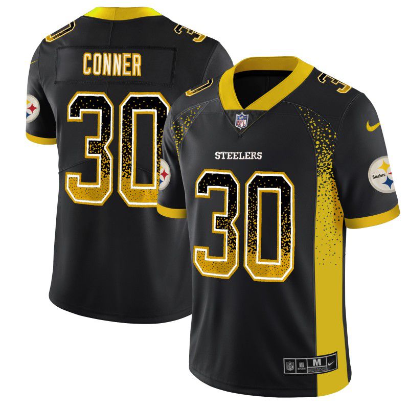Men Pittsburgh Steelers #30 Conner Black Nike Drift Fashion Color Rush Limited NFL Jersey->pittsburgh steelers->NFL Jersey
